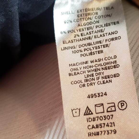 Ann Taylor Factory fringe edge black & white checked tweed women's blazer sz 0 - Picture 10 of 10